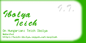 ibolya teich business card